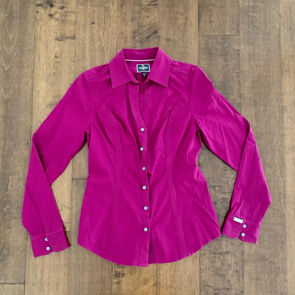 Express fuchsia purple The Essential Shirt size XS